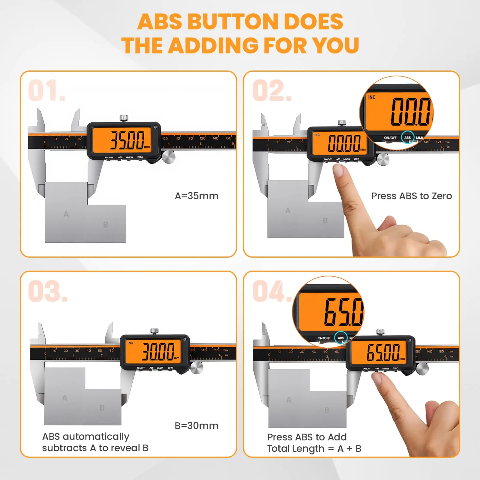 ACCUMEASURE product demonstration showing measurement technique