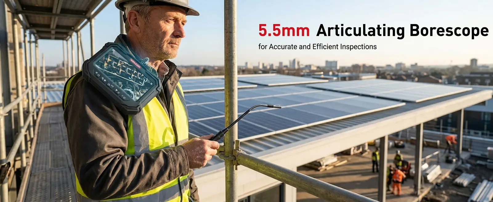 Customer using ARTICAM for solar panel inspection