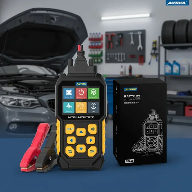 AUTOOLUK professional battery tester in workshop