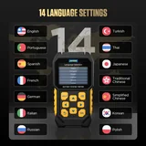 AUTOOLUK Battery Tester language options studio shot