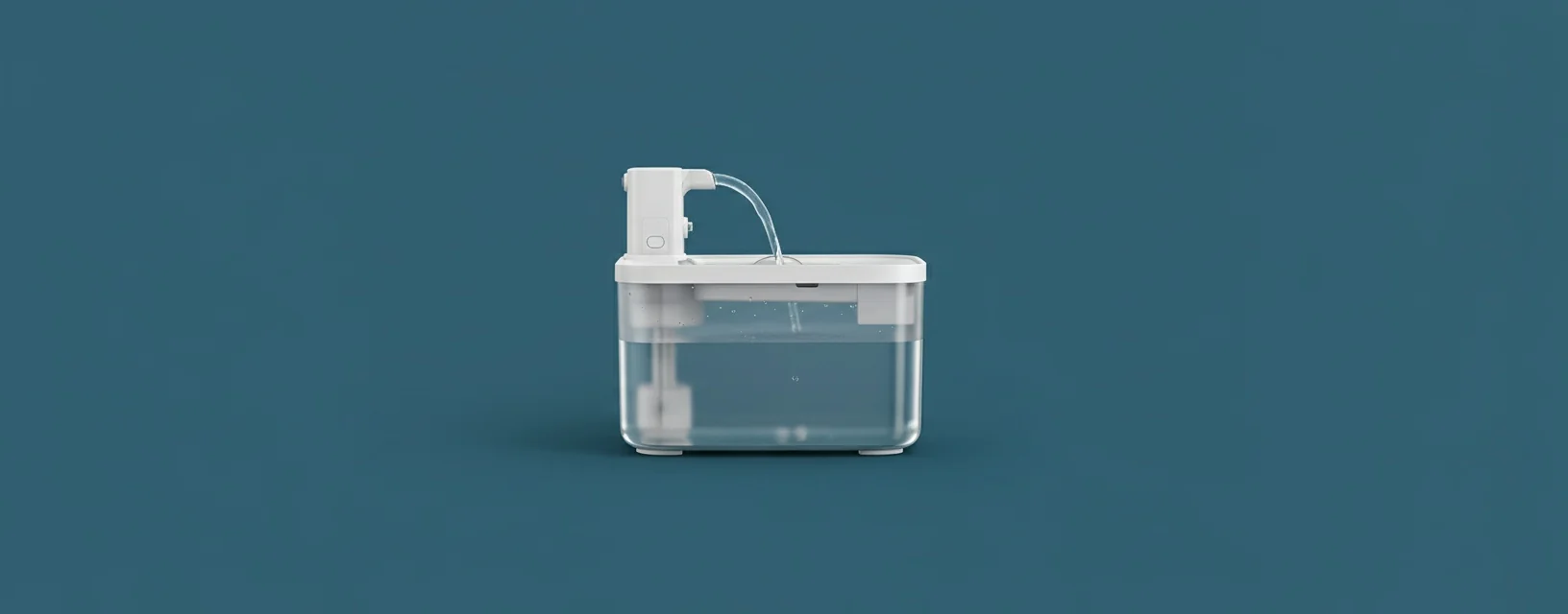 Infographic showing the internal filtration and pump system of the fountain