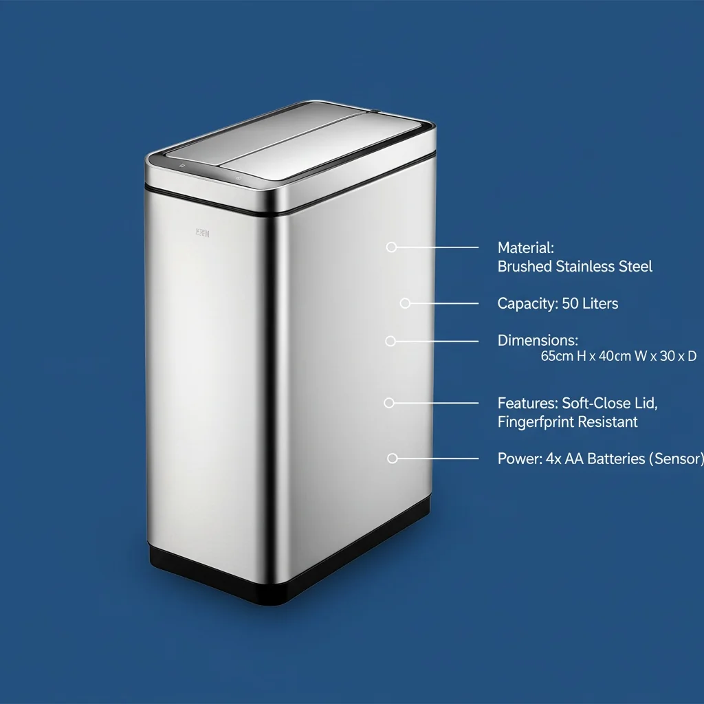 Infographic showing different bin sizes and specifications