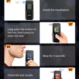 JINPINZ breathalyser with instructions