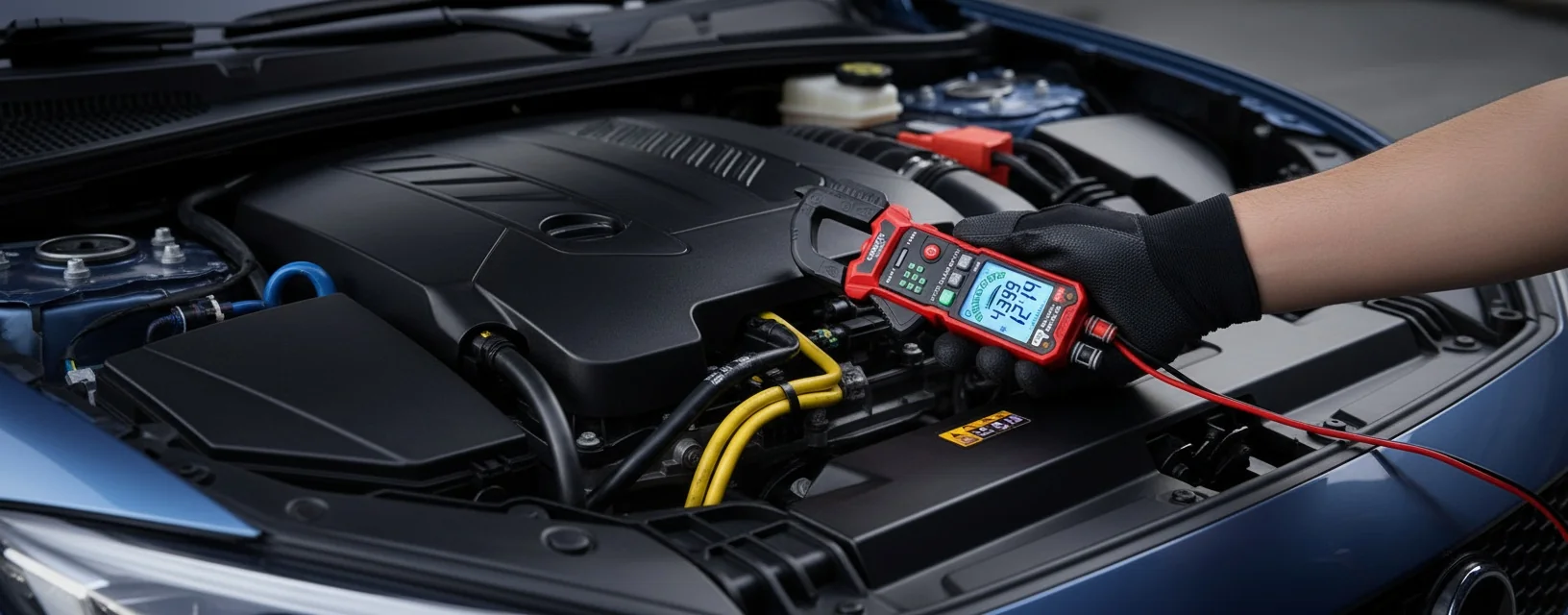Detailed view of different electrical testing probes and equipment.