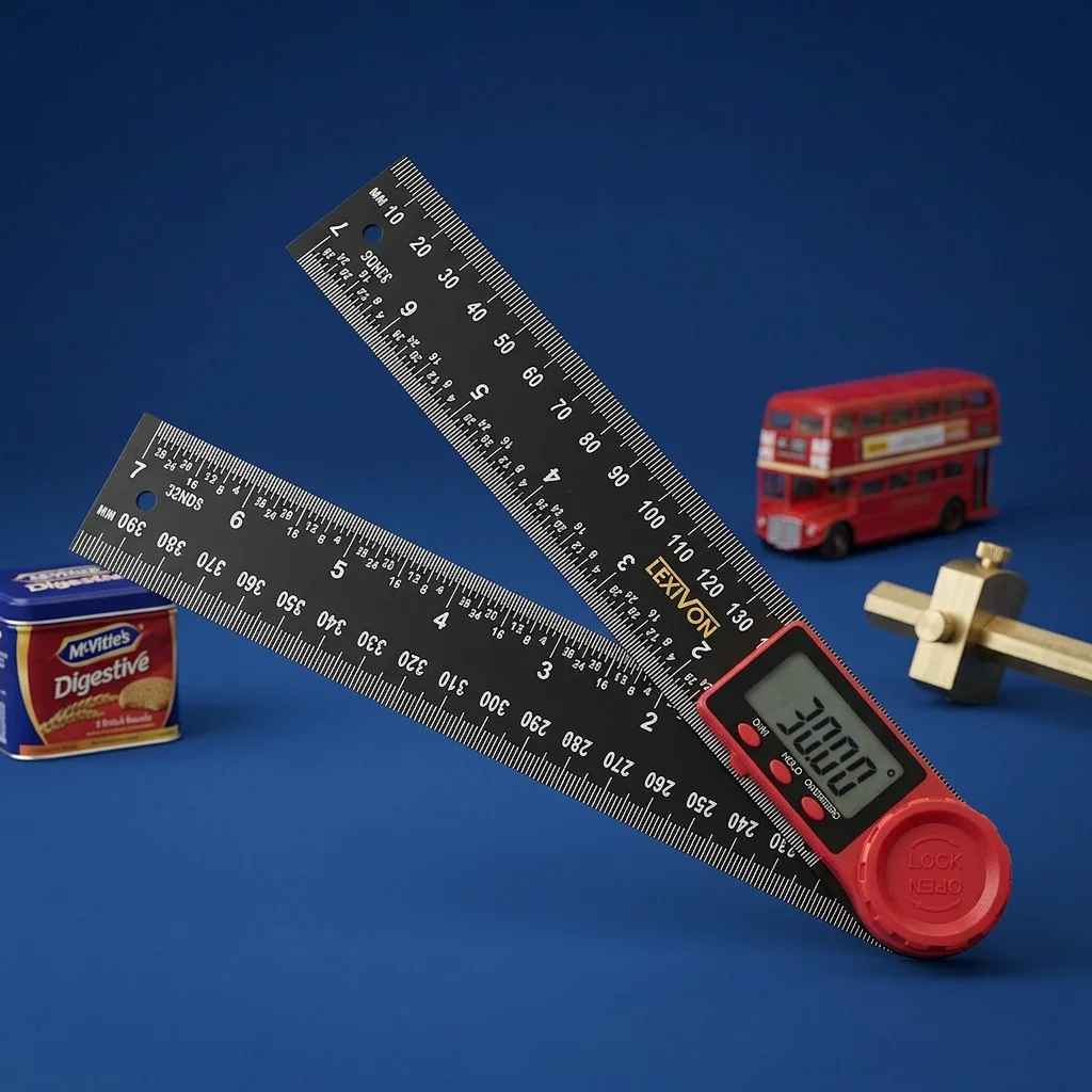 Comparing different LEXIVON protractor and compass configurations.