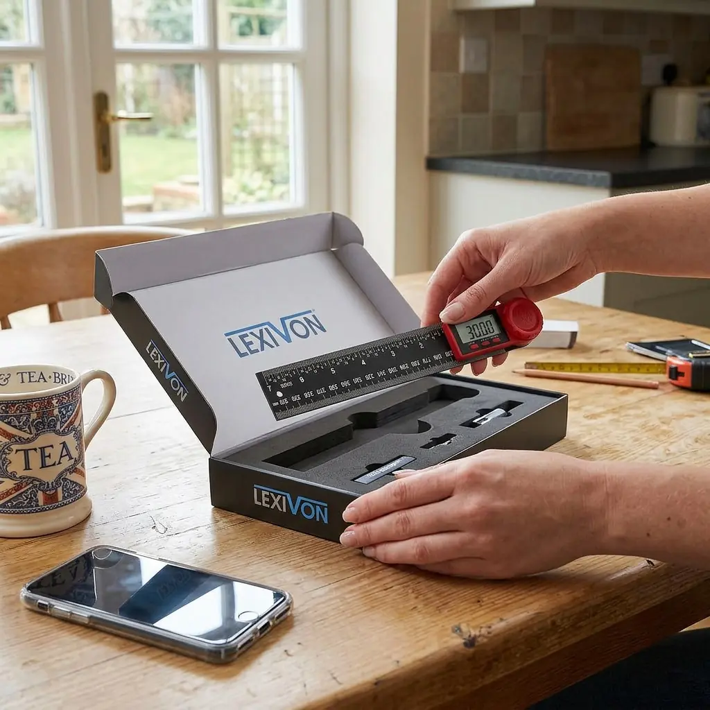 Step-by-step guide using a LEXIVON compass for workshop accuracy.