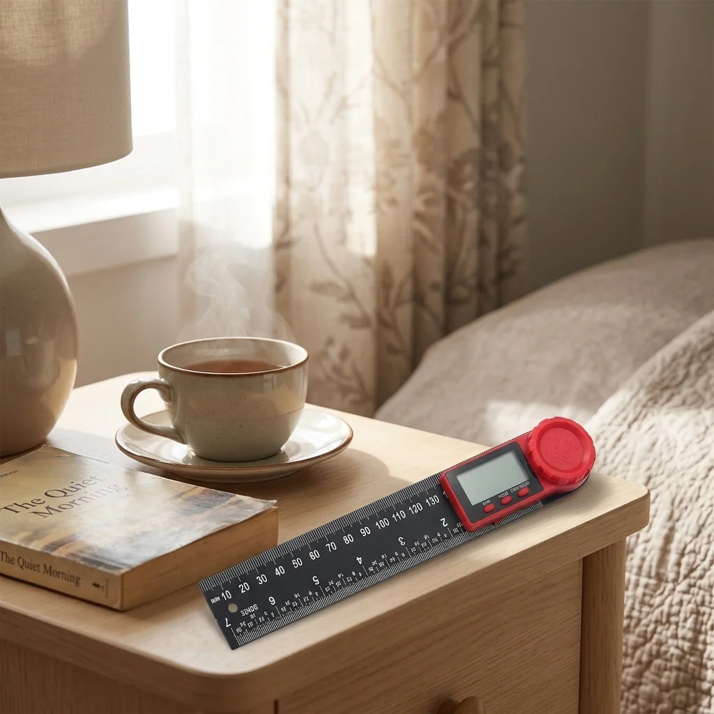 The LEXIVON digital tool providing a clear angle reading for a DIY project