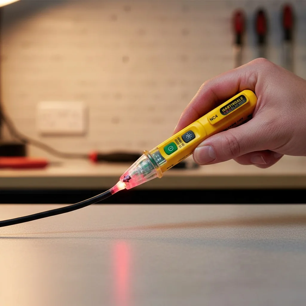 Detailed view of Martindale electrical test equipment components