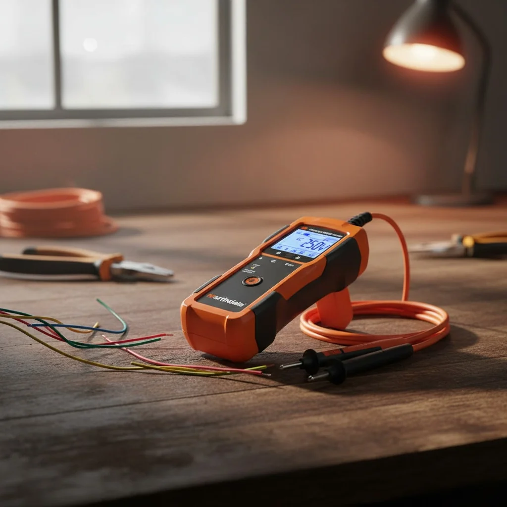 Martindale test kit ready for use in a professional electrical environment