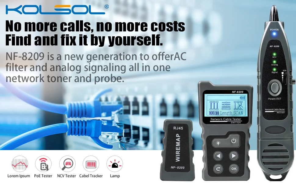 Different types of ethernet cable testers
