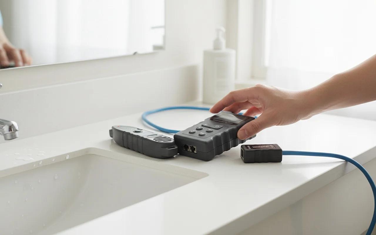 Home tester device in use