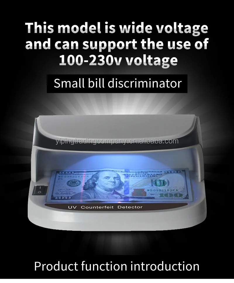 UV detection marker demonstrating counterfeit detection