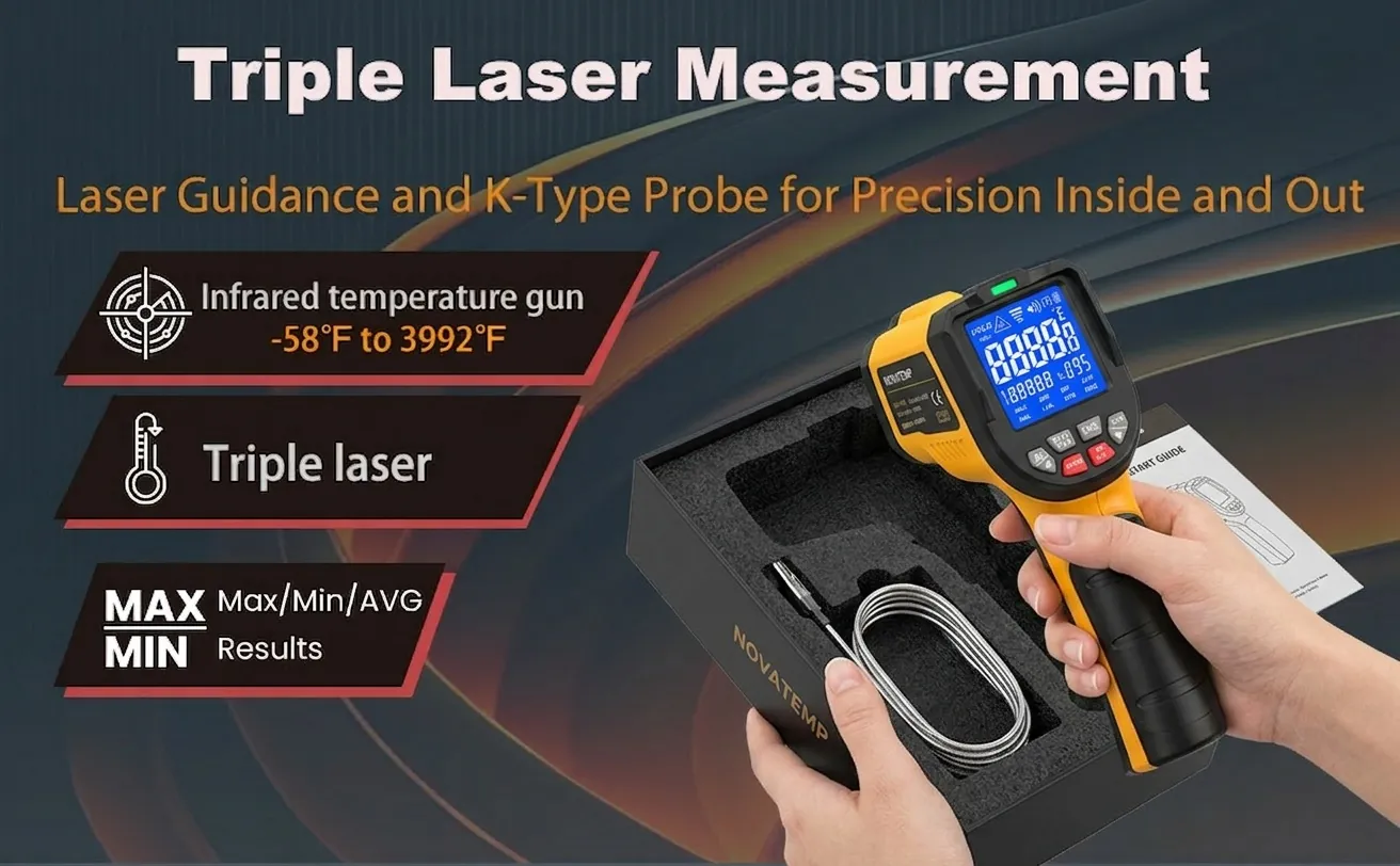 How an infrared temperature reader captures thermal data from a distance.