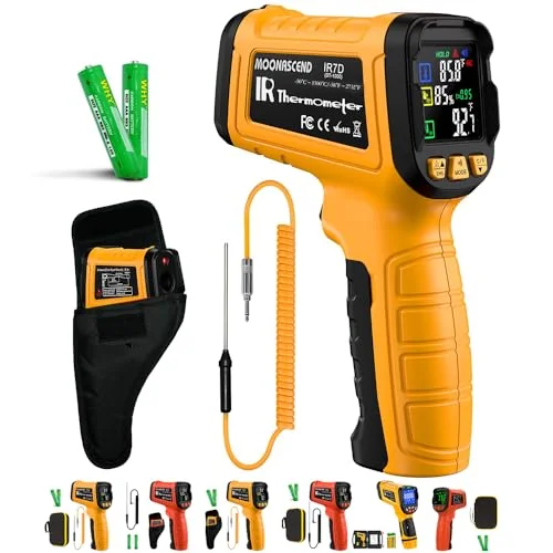 Ergonomic design of the NOVATEMP professional infrared temperature gun.