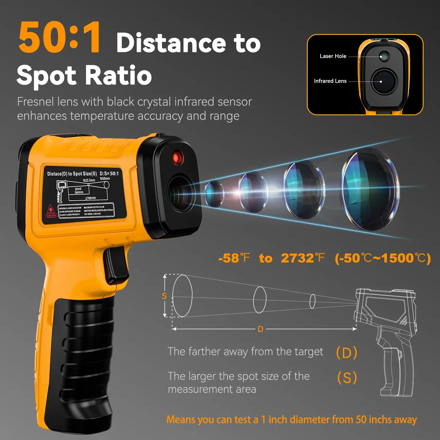 High-precision infrared thermometer for professional accuracy