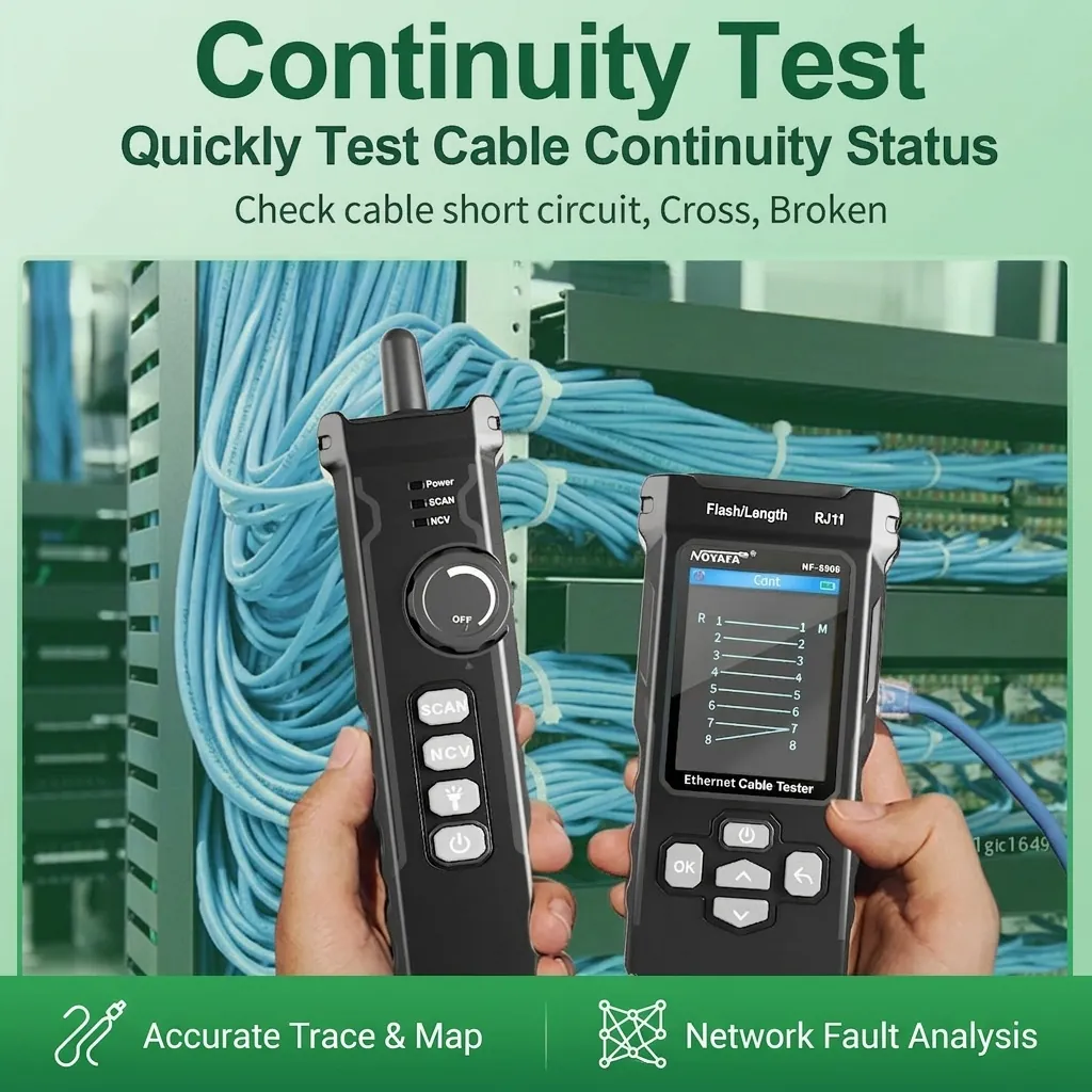 Technical specifications and comparison chart for network testers