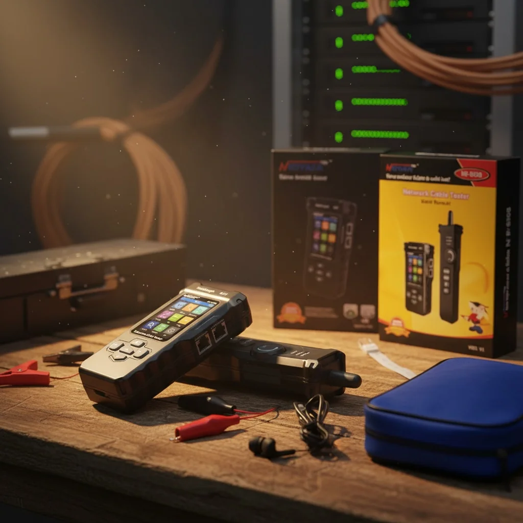 Step-by-step ethernet cable testing with a digital cable tester