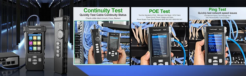 Professional cable testing tool for IT departments
