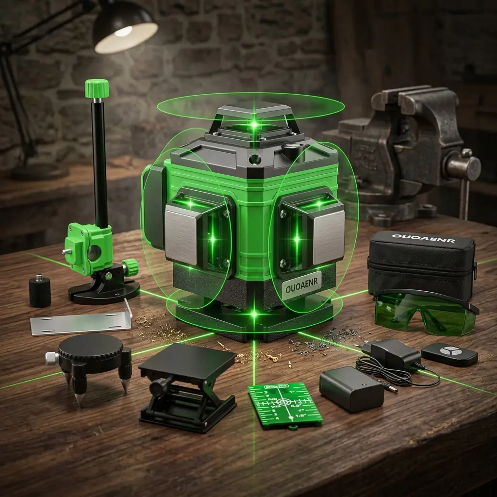 OUOAENR laser tool in professional workshop setting