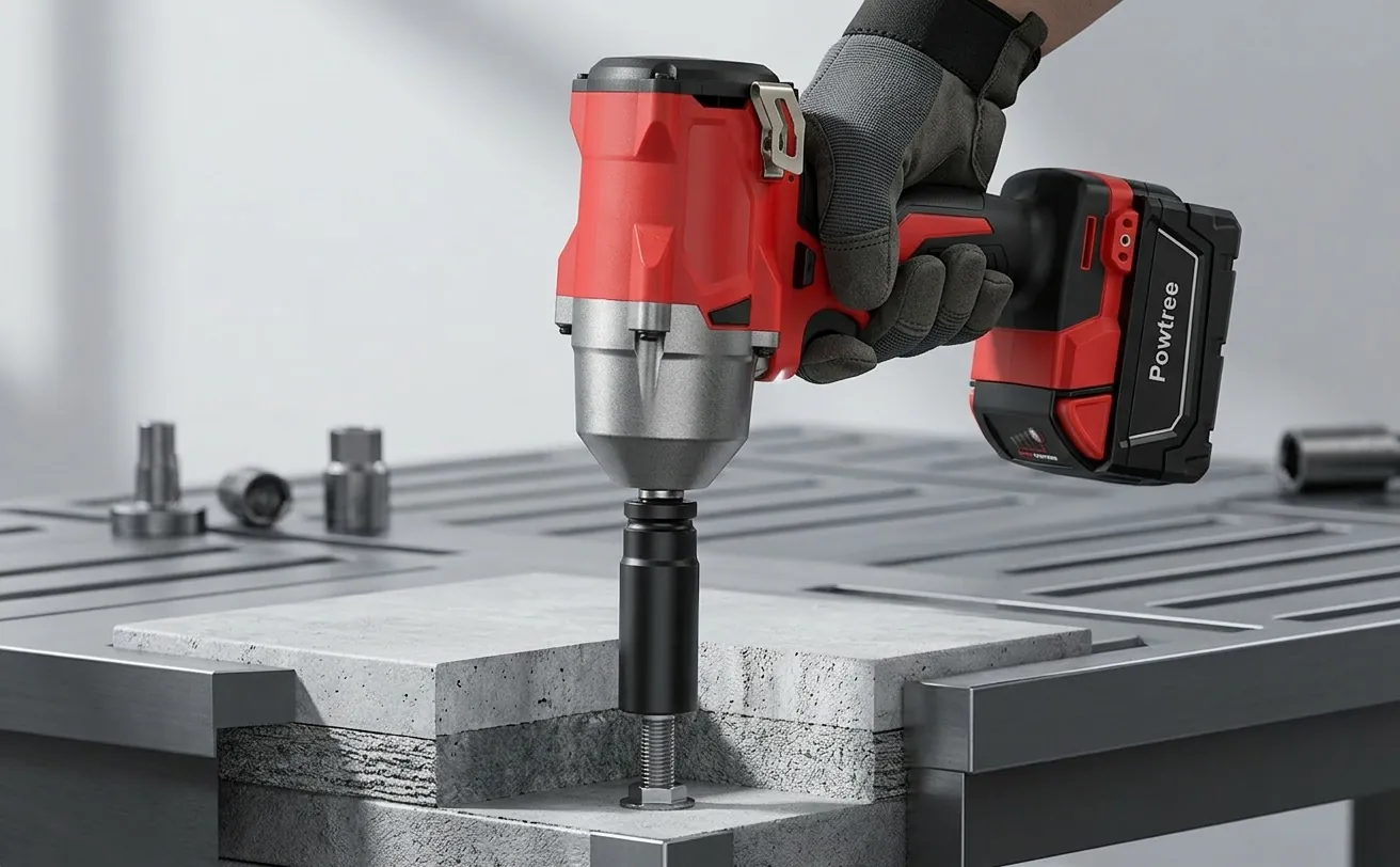 Detailed view of the deep-cycle battery construction and terminals