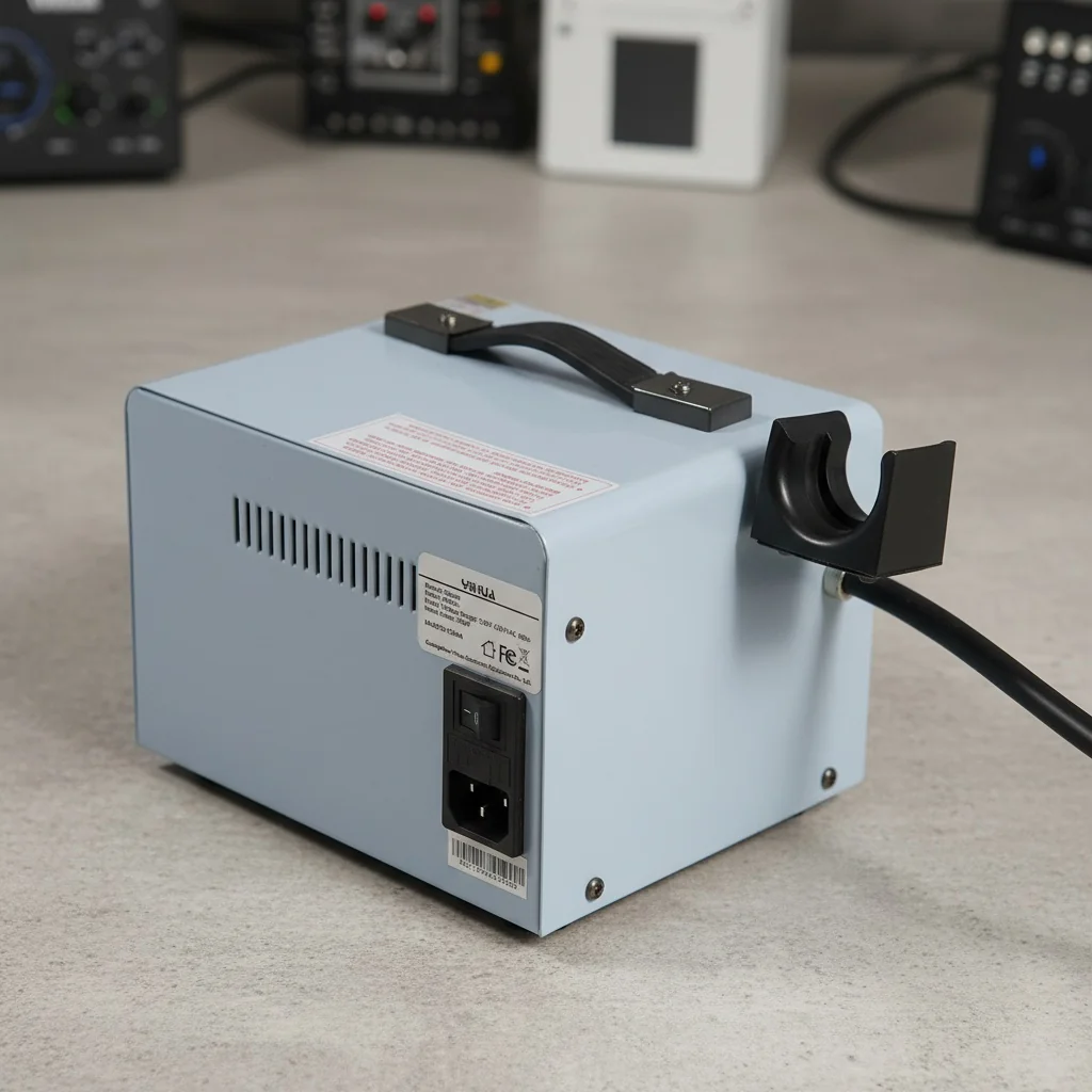Detailed view of soldering iron kit components and features