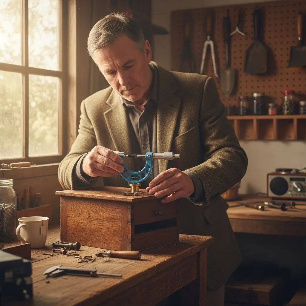 PROSTER tools laid out on a workshop bench in warm morning light, ready for a DIY project