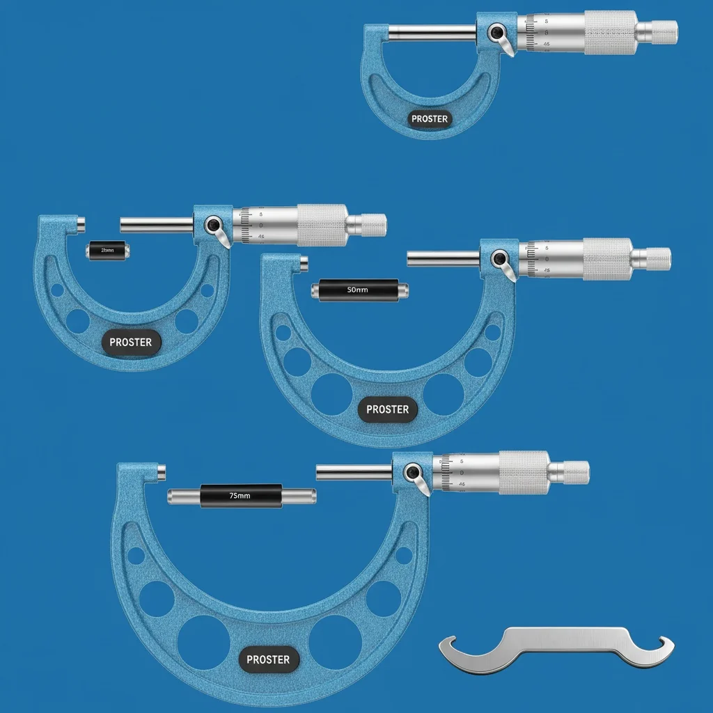 Outside micrometer specifications comparison table