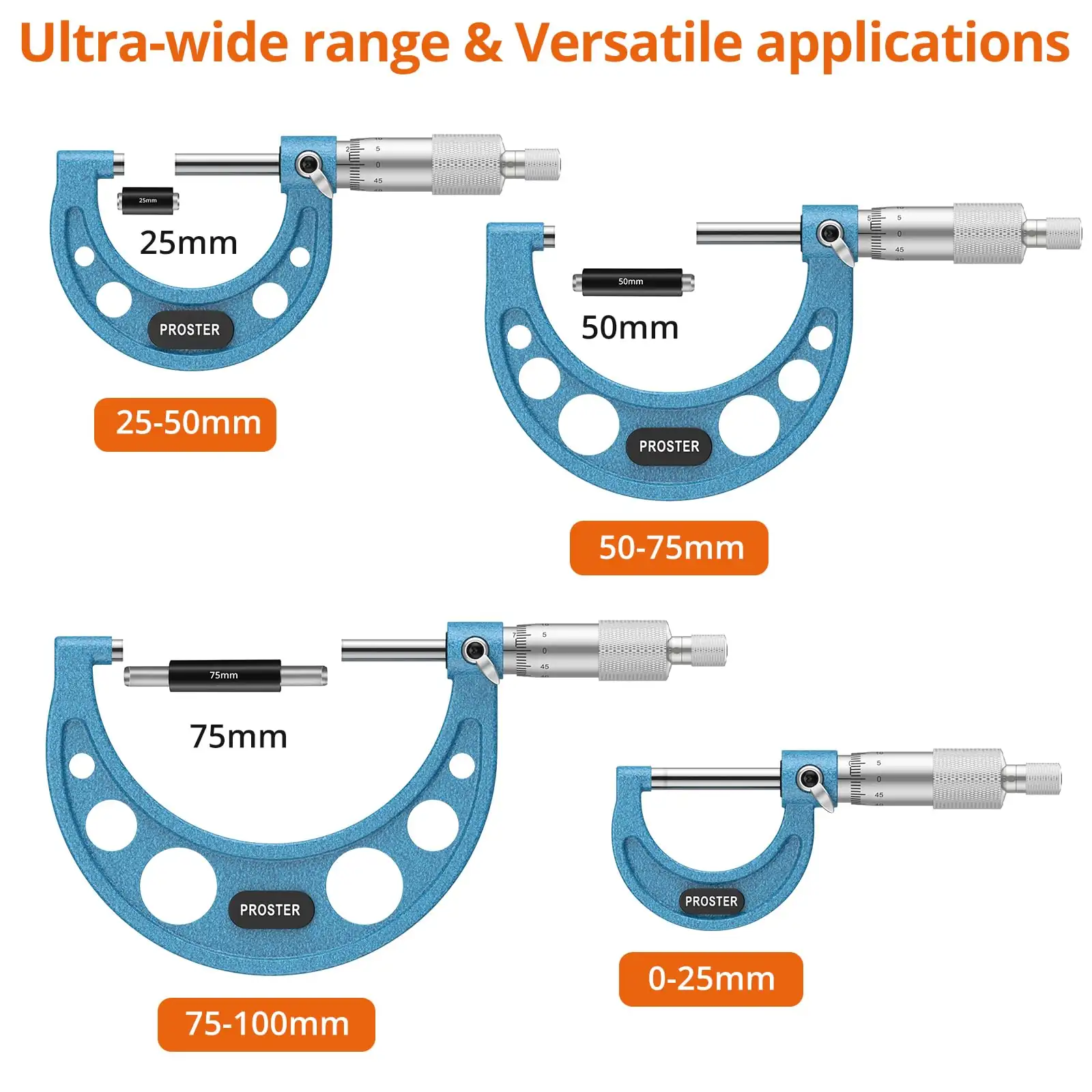Various types of internal micrometer sets