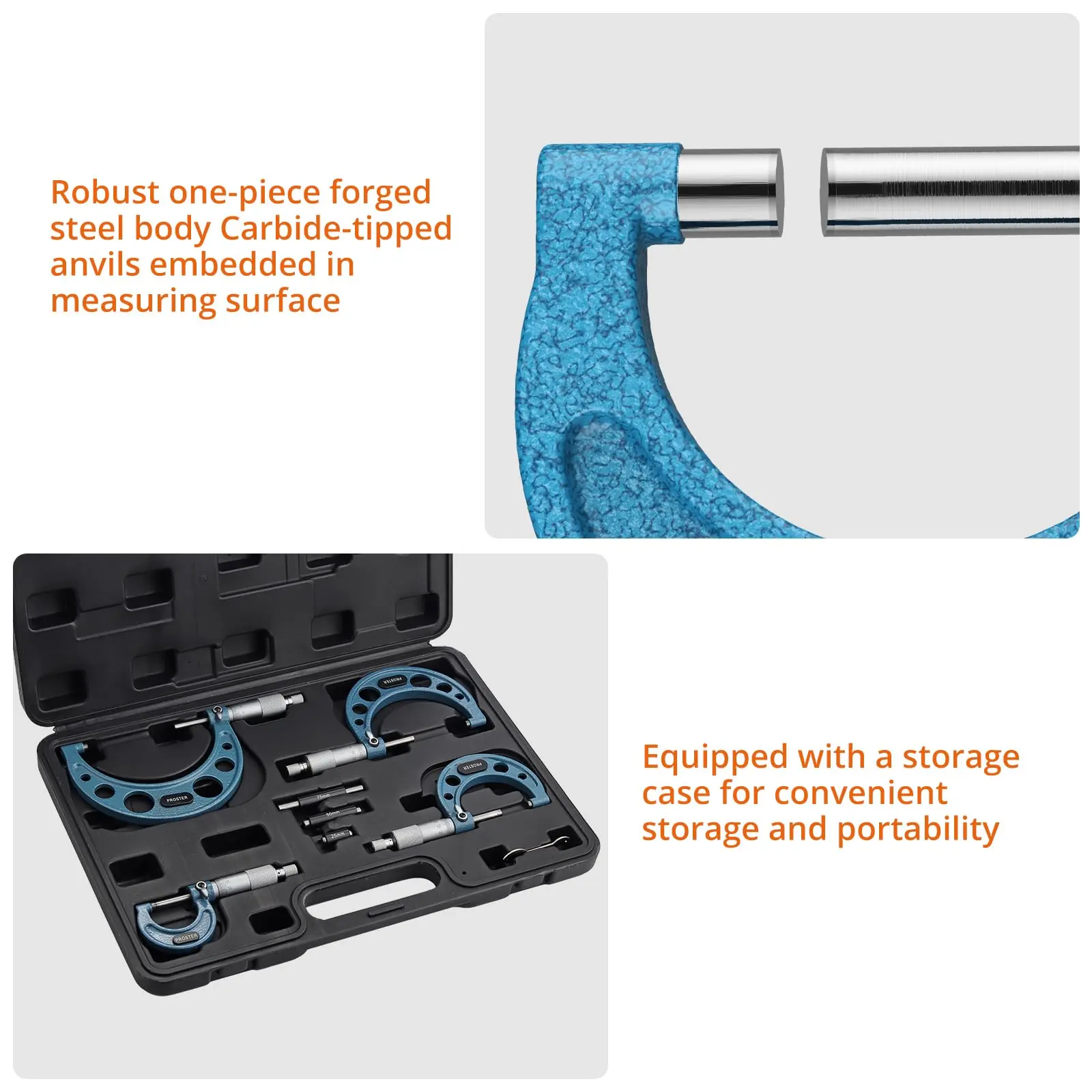 Professional micrometer set for UK workshops