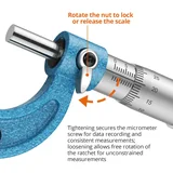 PROSTER micrometer locking nut close-up detail