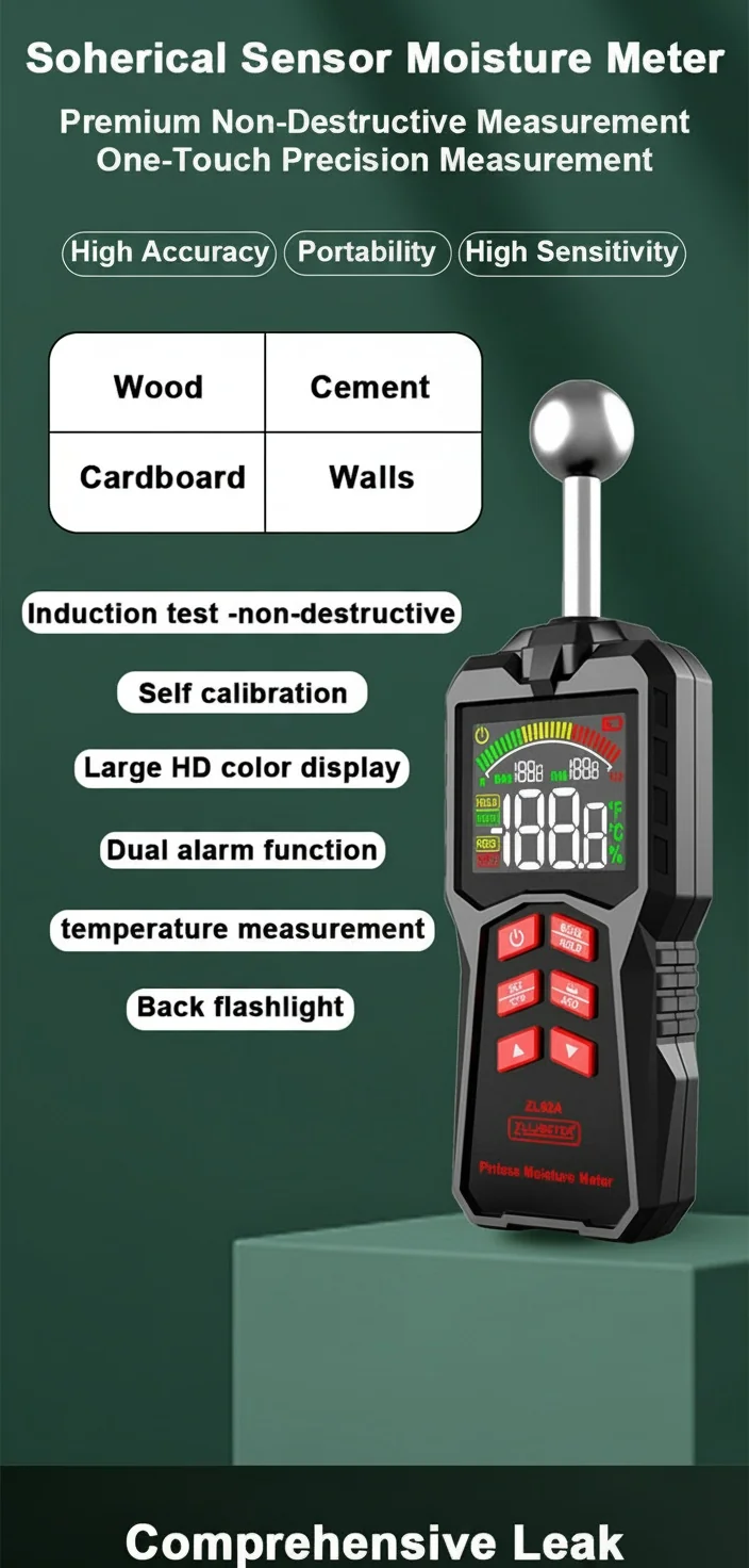 Using moisture meter on timber and walls