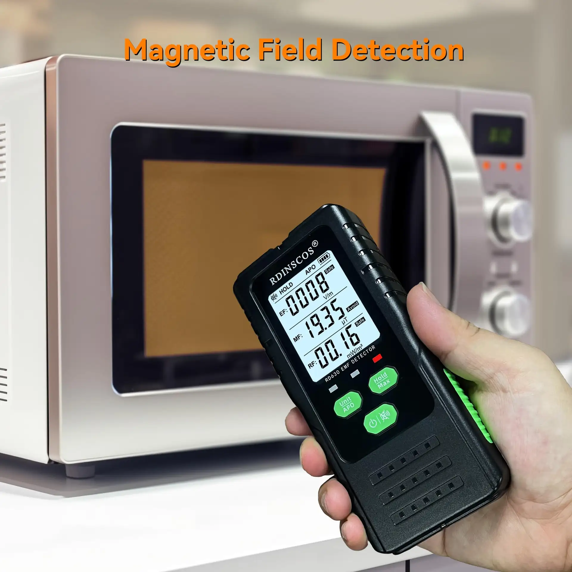 EMF meter display and controls