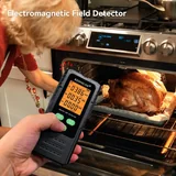 RDINSCOS EMF detector near kitchen oven in use