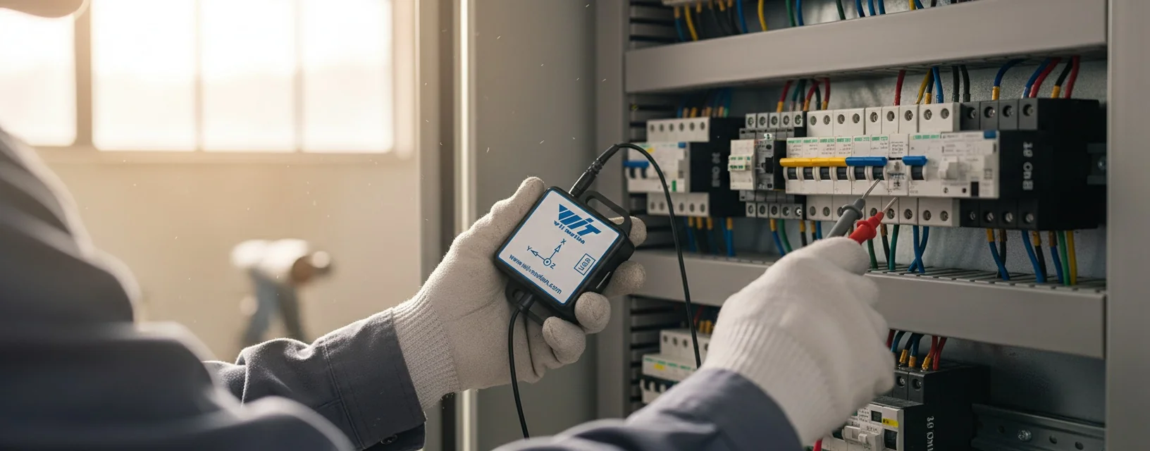 Customer photo: SENSORTECHUK sensor during electrical inspection