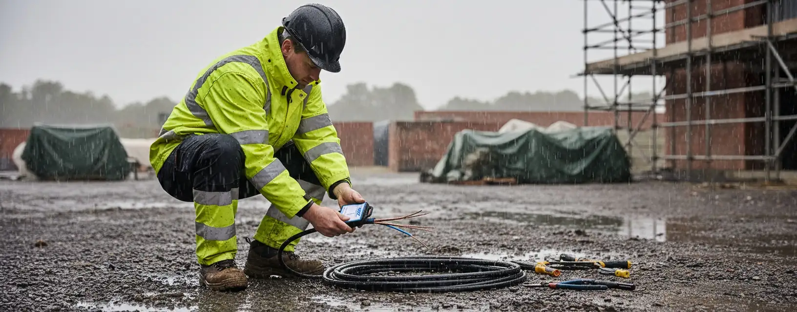 Customer photo: SENSORTECHUK sensor in use on construction site
