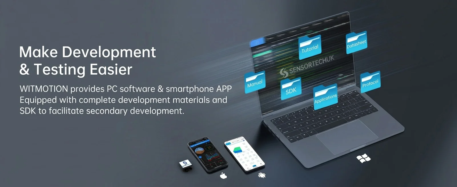 Customer photo: SENSORTECHUK software testing setup