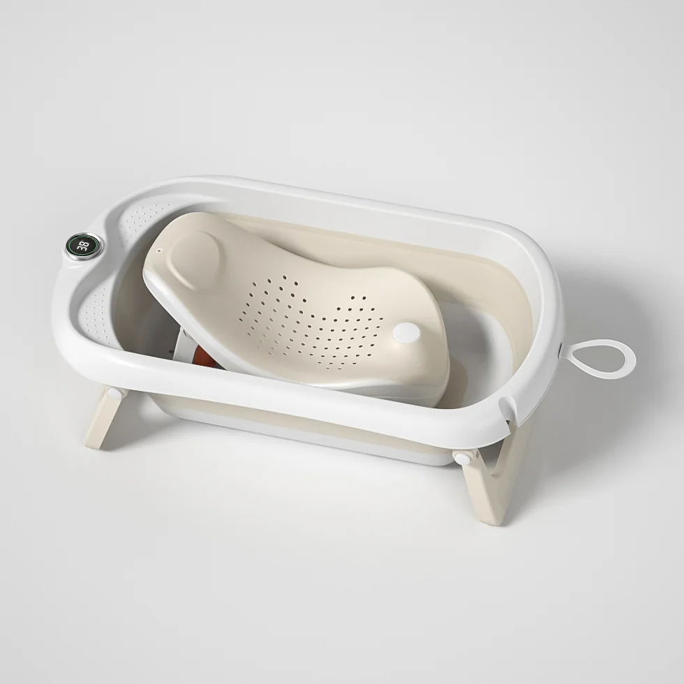 Essential baby bath time products available at baby shows.