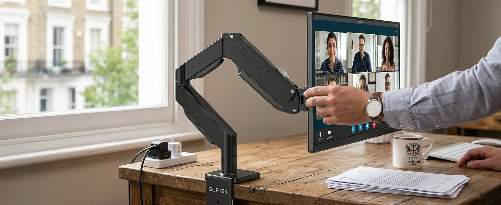 Frequently asked questions regarding VESA compatibility and desk thickness