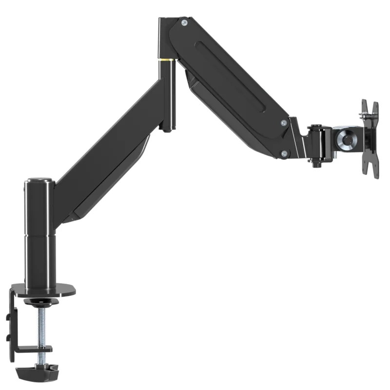 Adjustable monitor arm showing full range of motion for ergonomic workspace customization.