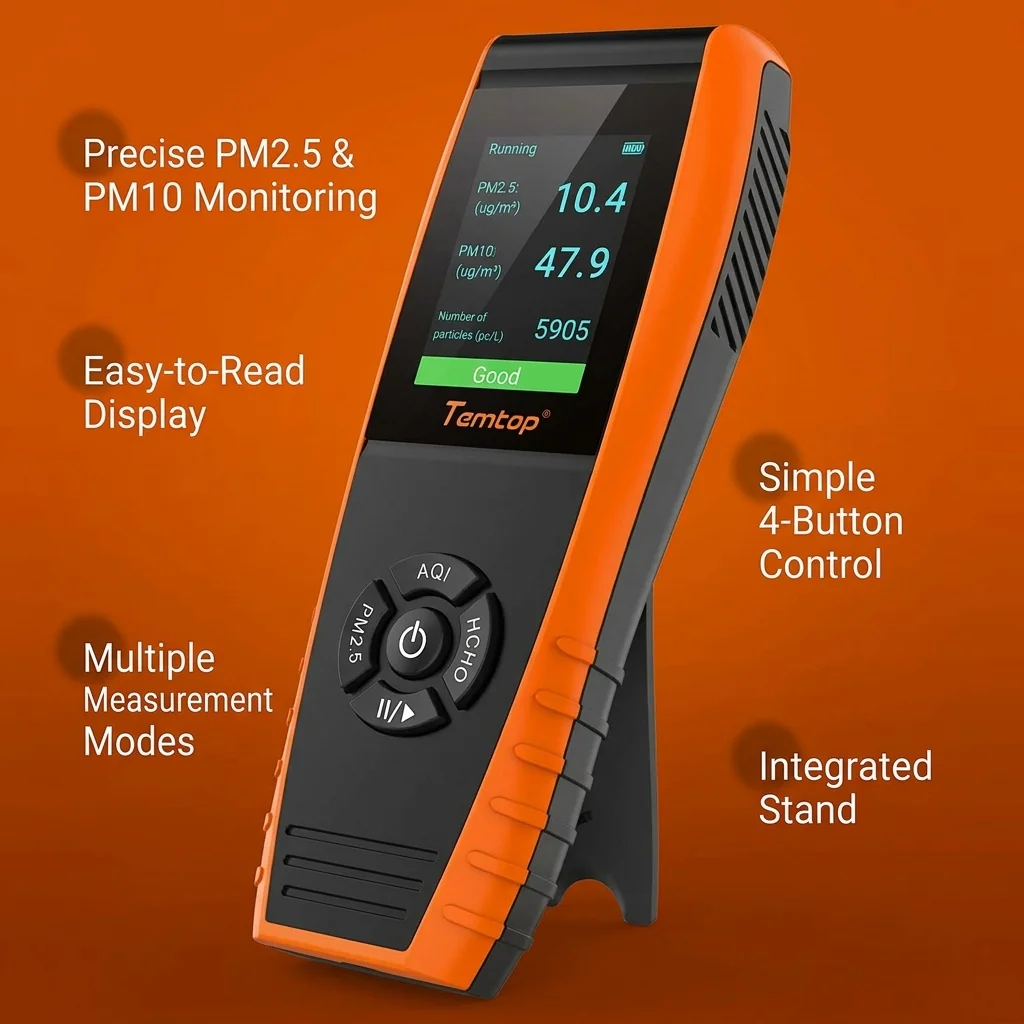 Air quality monitor specifications and measurements