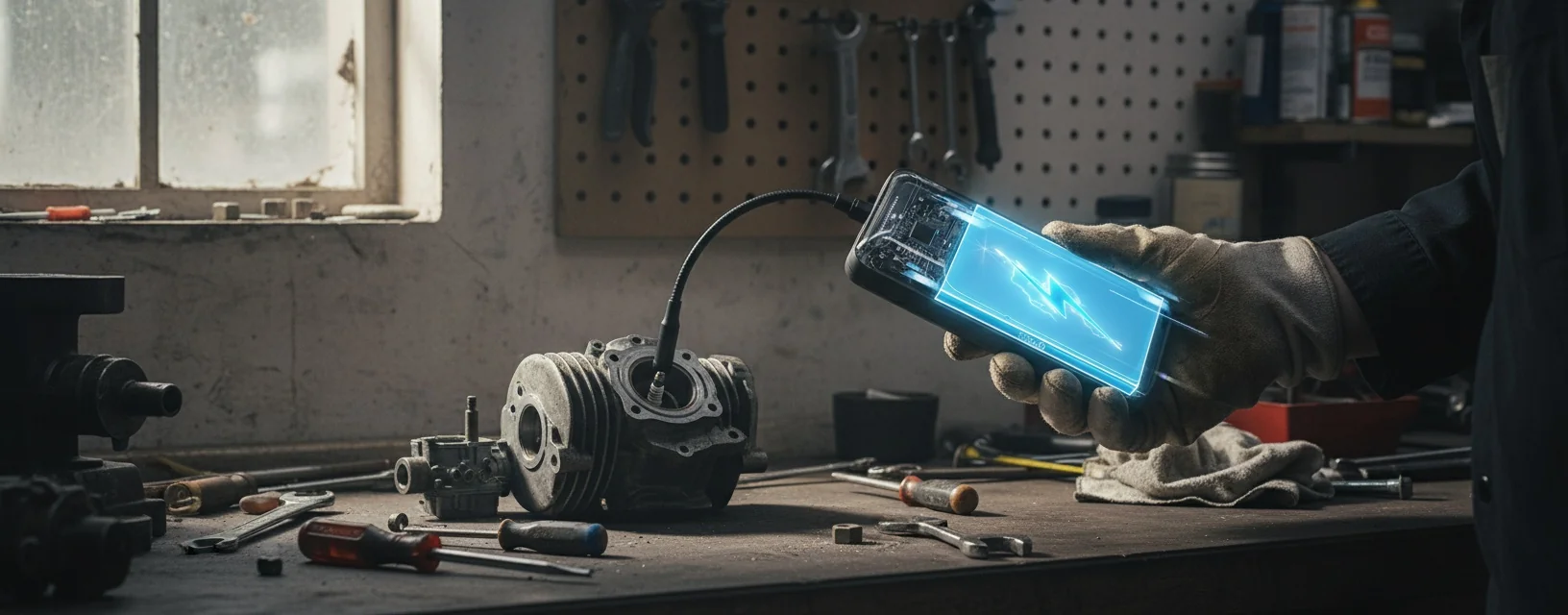 User reviewing the performance of a Teslong borescope
