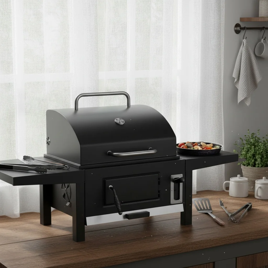 Customer photo: VonHausBBQ barbecue box in a cosy kitchen setting