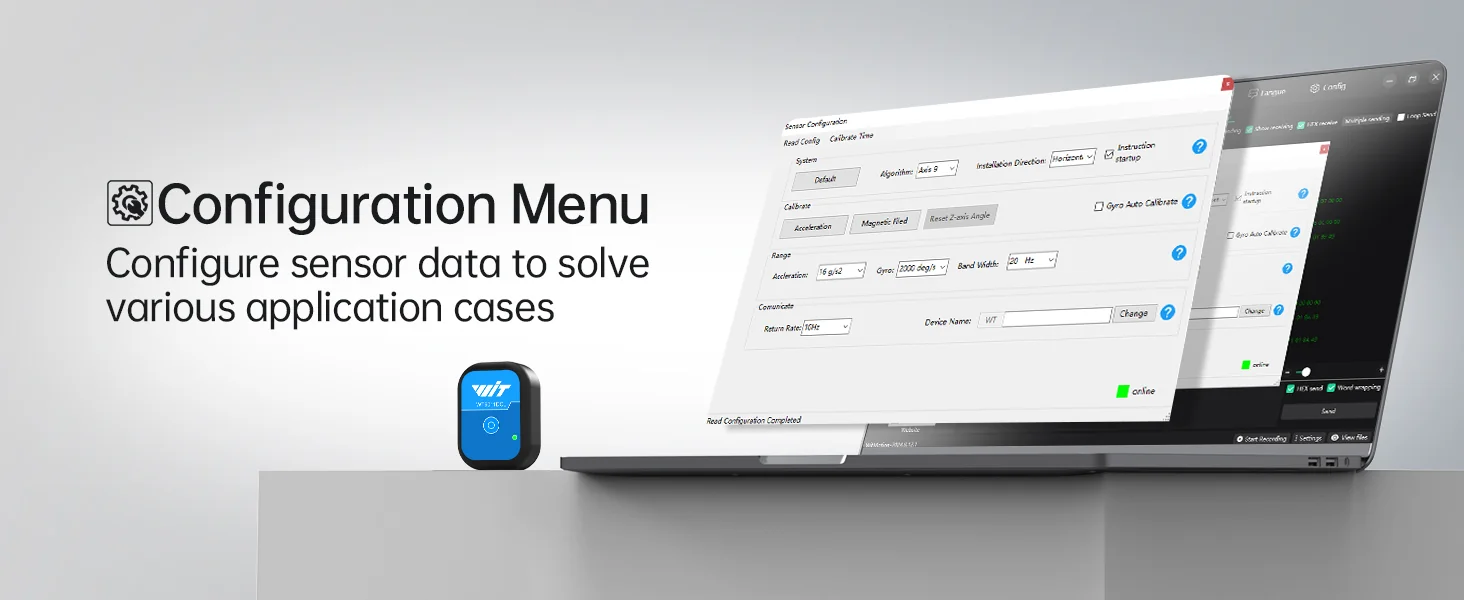 WITMOTION sensor configuration in professional studio