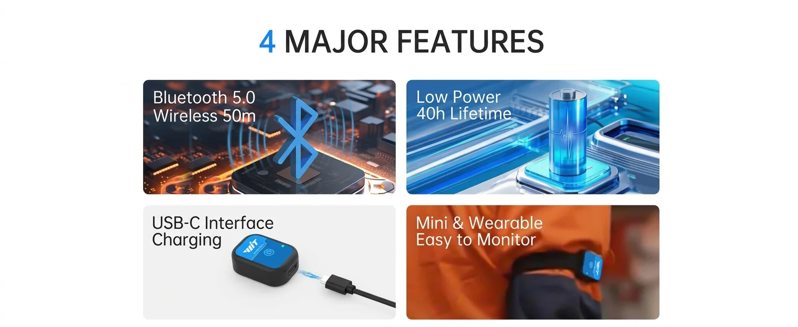 WITMOTION tracking device feature overview