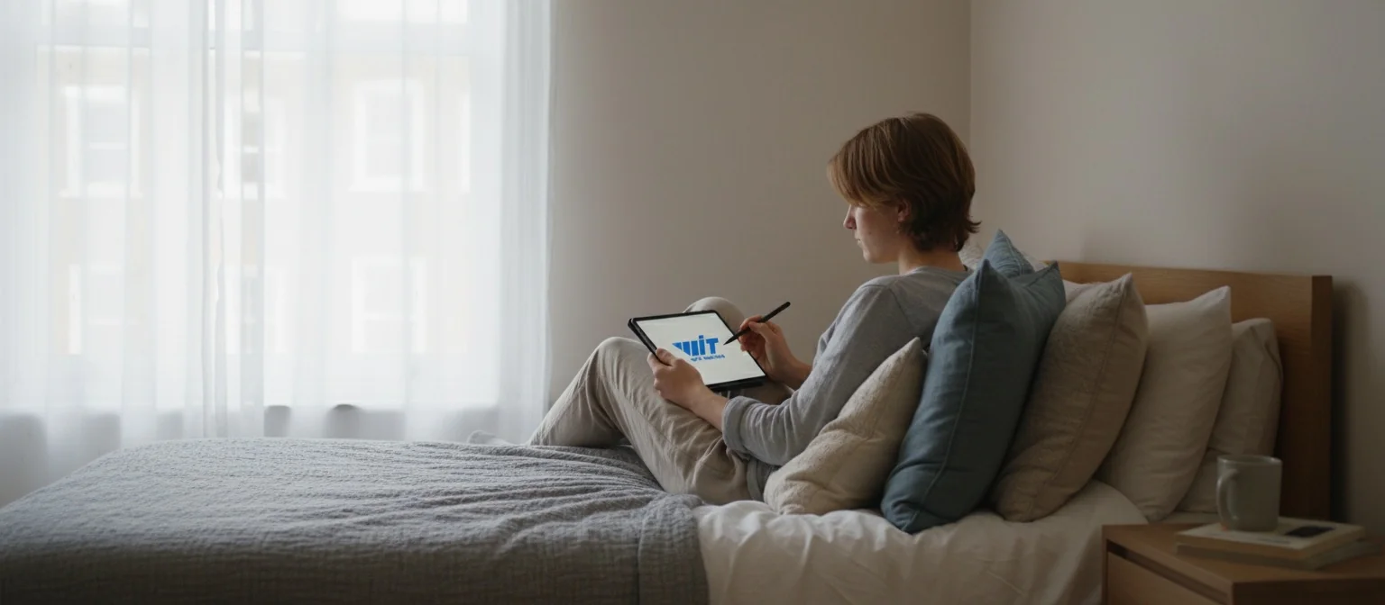 Customer using WITMOTION with tablet in the morning