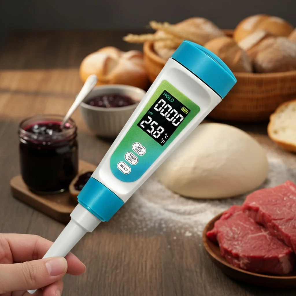 Yinmik pH Meter in use for hydroponics and brewing applications