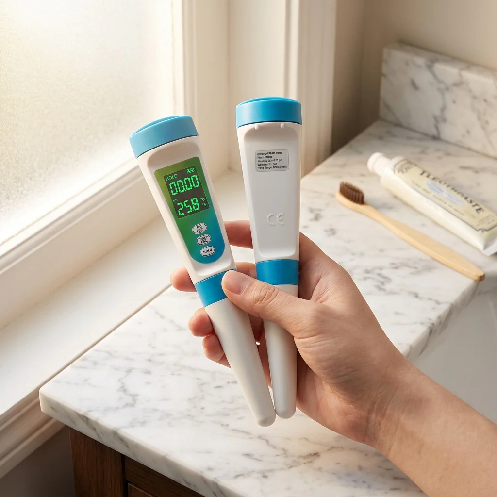 Yinmik pH Meter calibration process demonstration