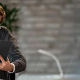 YODOIT paired with a laptop in a professional office setting