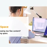 YODOIT portable monitor as part of a clean office desk