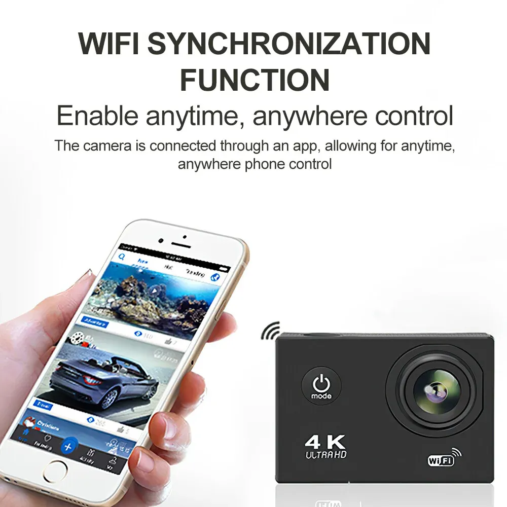 Modern action camera 4K features and capabilities